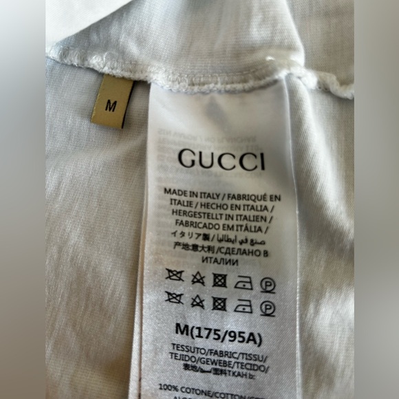 Authentic Gucci Little Bear Short Tee,with Bleach Damage. Size Medium.See pics. - Picture 12 of 14
